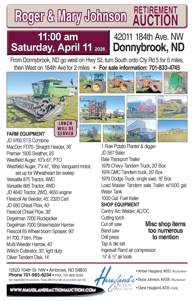 UPDATED Roger & Mary Johnson Auction poster