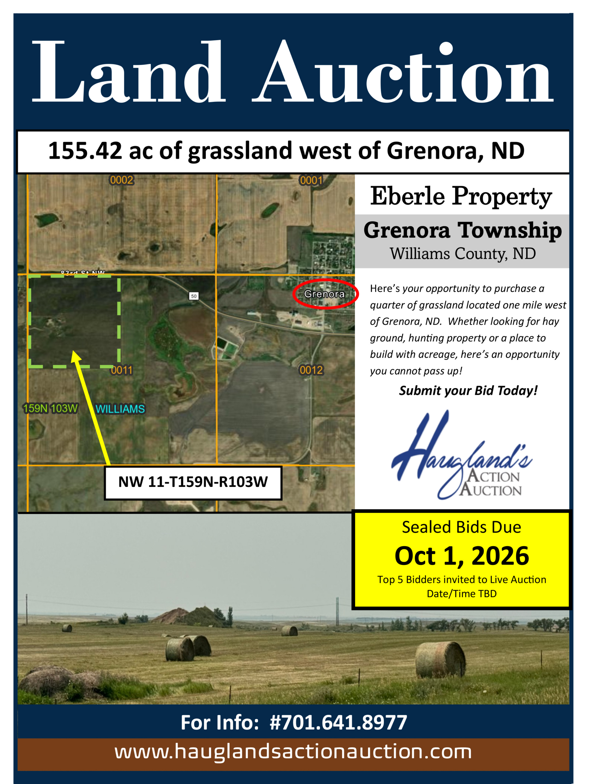 Eberle Land Auction Ad copy